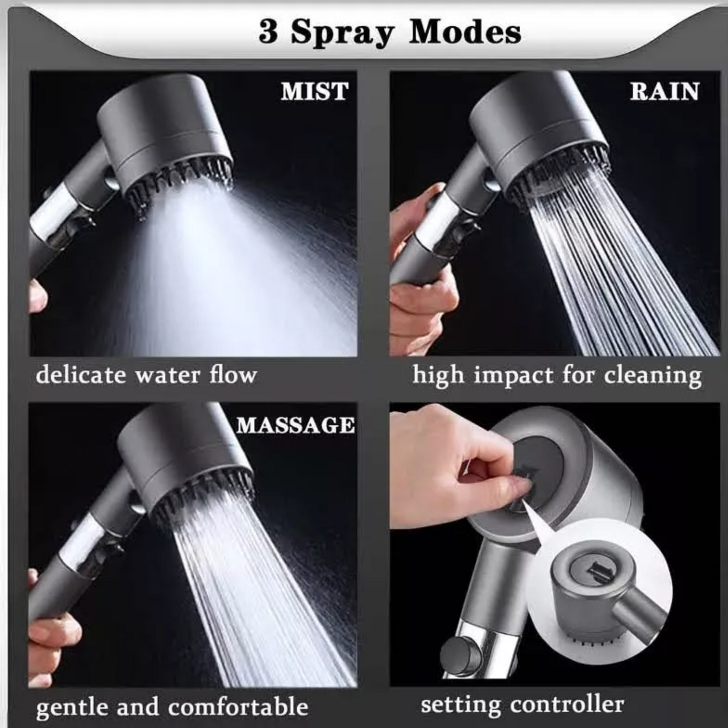 Cabezal Ducha Alta Presion Ajustable